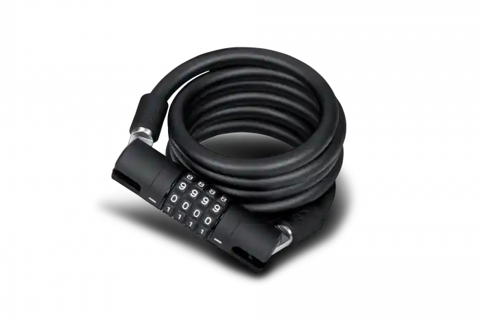 Antifurt cu cifru Acid Cable Combination Lock Corvid C180, 12x1800mm, negru Chilipir