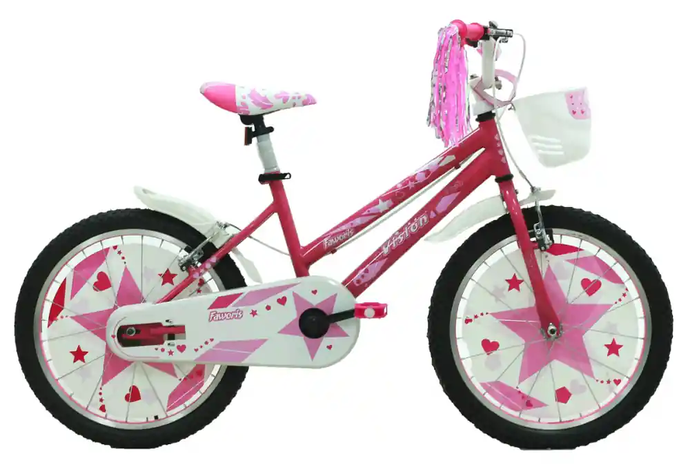Bicicleta Copii Vision Faworis Culoare Roz/Alb Roata 20" Otel Ofertă limitată