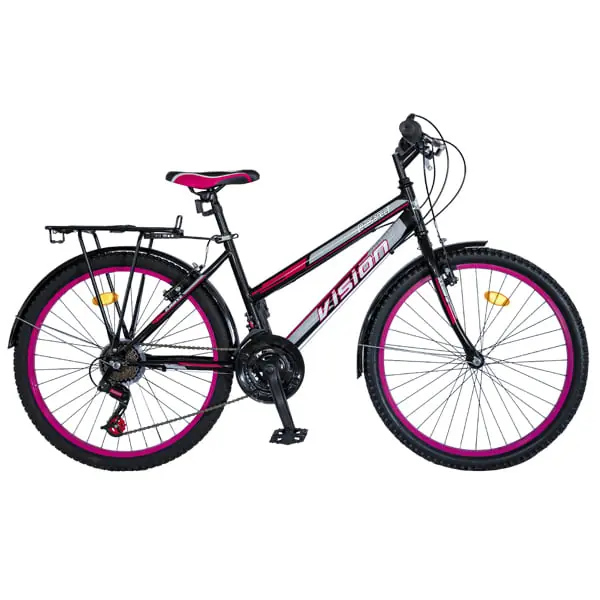 Vezi acum Bicicleta MTB Dame Vision Elegance Culoare Negru/Roz Roata 26" Otel