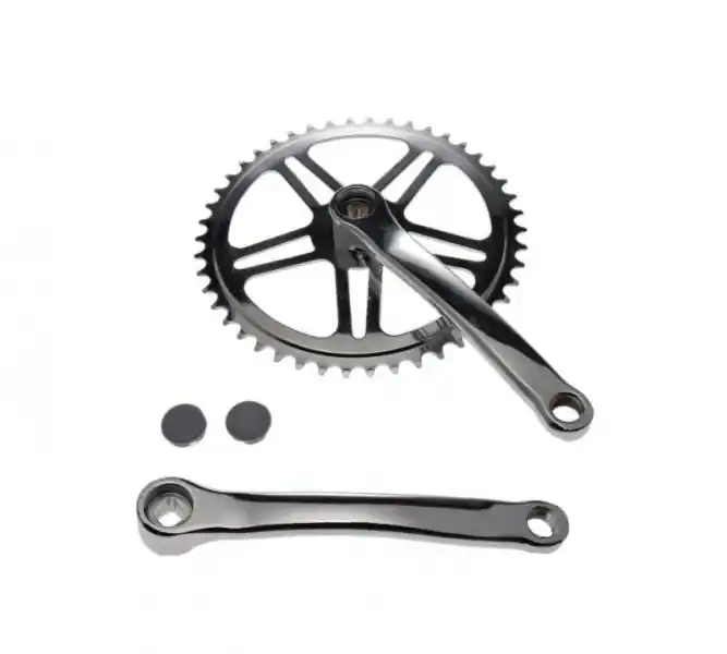Livrare gratuită Pedalier biciclete din otel, lungime brat 170mm, 1 viteza, 46z, otel, ax patrat