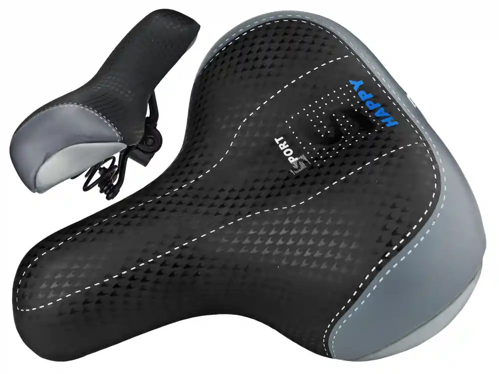 Sa biciclete "Happy" AZ-136BF-B5 Jet Selle, cu arcuri, culoare negru/gri Preț redus