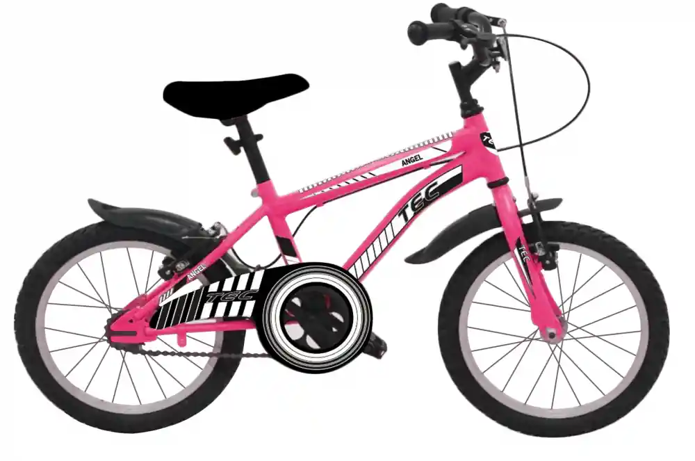 Bicicleta copii Tec Angel, culoare roz, roata 20", cadru din otel Nu rata