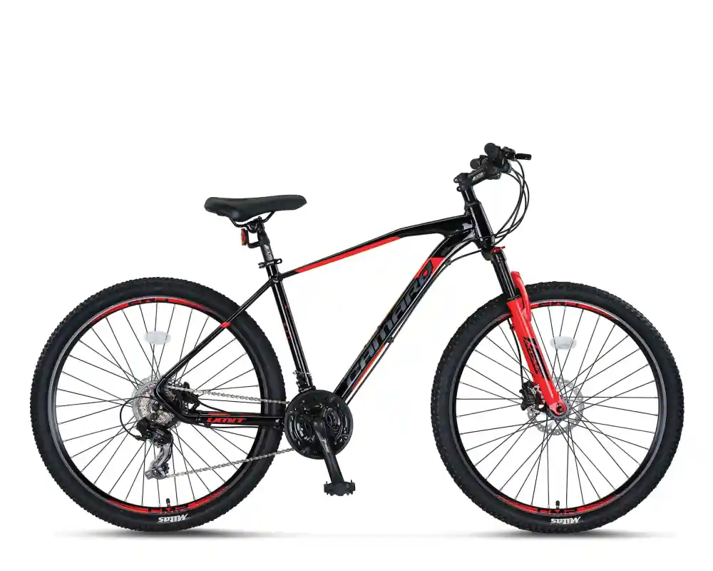 Transport gratuit Bicicleta MTB Umit Camaro, culoare negru/rosu, roata 29", cadru 20" din aluminiu, frana disc hidraulica, 21 viteze