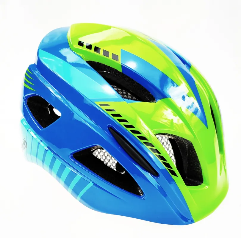 Casca biciclisti AVO-03, culoare albastru/verde, marime M (46-52cm) Reducere extra