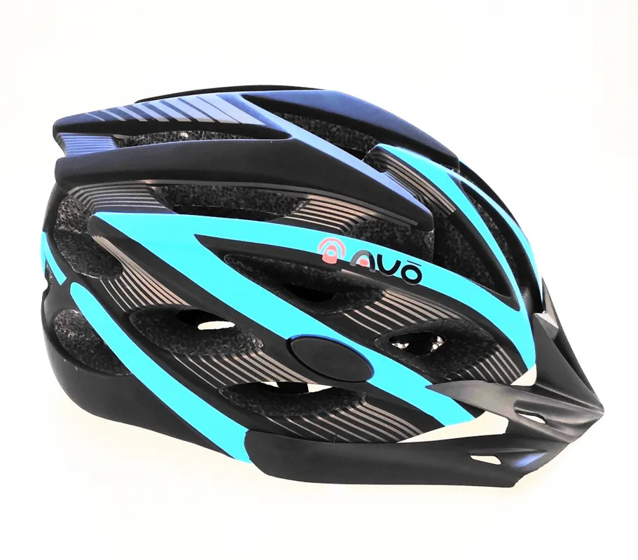 Casca biciclisti AVO-20, marime M (54-58 cm), culoare negru/albastru mat Popular