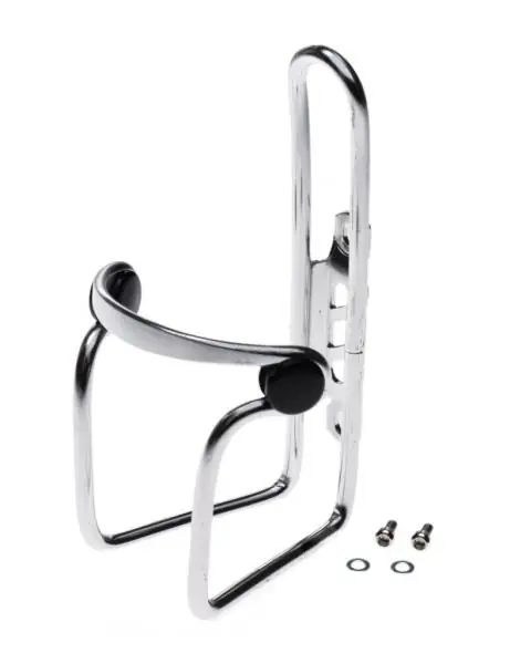 Suport bidon apa, din aluminiu, antivibratii, greutate 73 g, culoare argintiu Chilipir