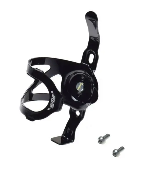 Suport bidon apa, din aluminiu, rotativ, pentru biciclete, culoare negru Doar azi