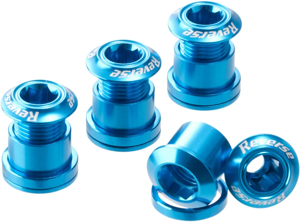 Reduceri Set 4 suruburi angrenaj Reverse Chainring Bolt Albastru deschis