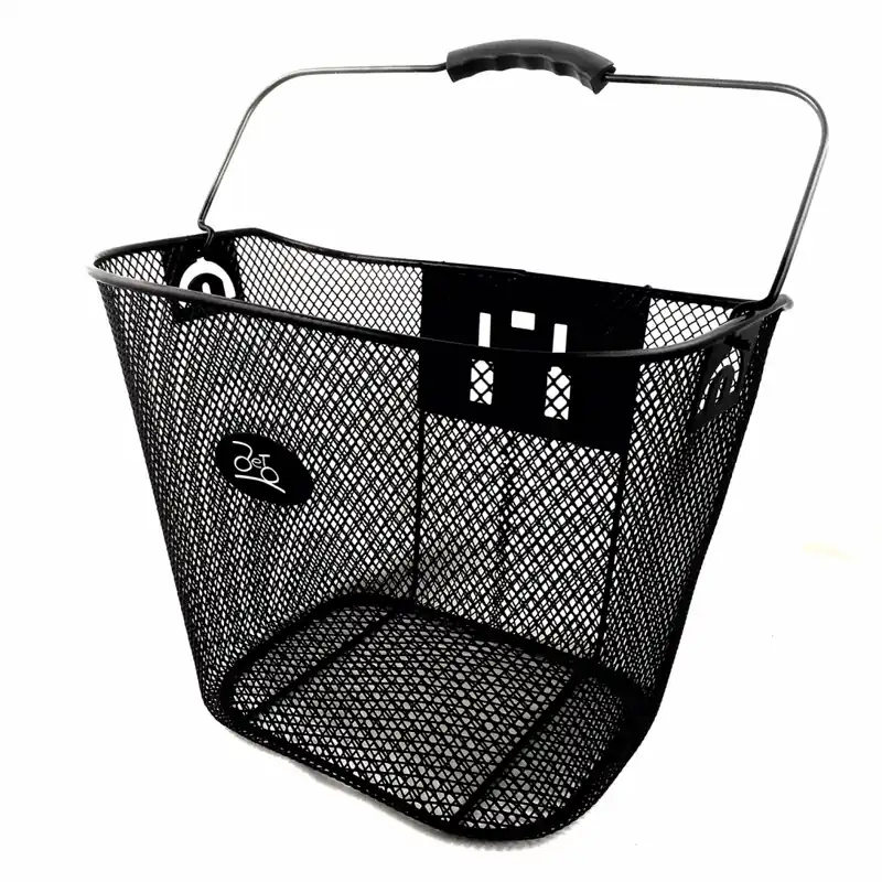 Reducere extra Cos fata biciclete XH-BK-07, tip plasa, prindere Click, culoare negru