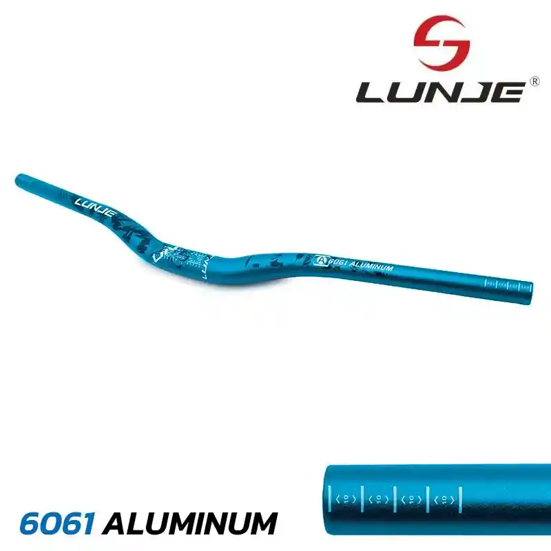 Promoție Ghidon 720mm cu rise 25mm negru-albastru