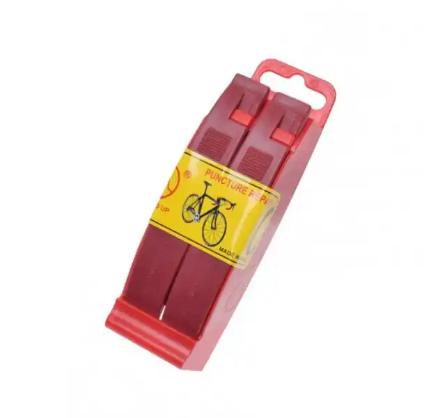 Kit reparatie pana: petic/lipici/leviere, culoare rosu Livrare rapidă