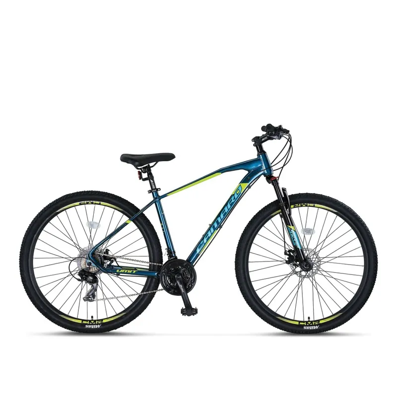 Bicicleta MTB Umit Camaro, frana disc, roata 27.5", din aluminiu, cadru 16", 21 viteze, culoare albastru/verde Ultima șansă