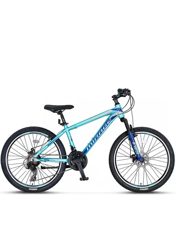 Preț promoțional Bicicleta MTB Umit Mirage 2D, 21 viteze, culoare turcoaz, roata 26", cadru din aluminiu 14", frana disc