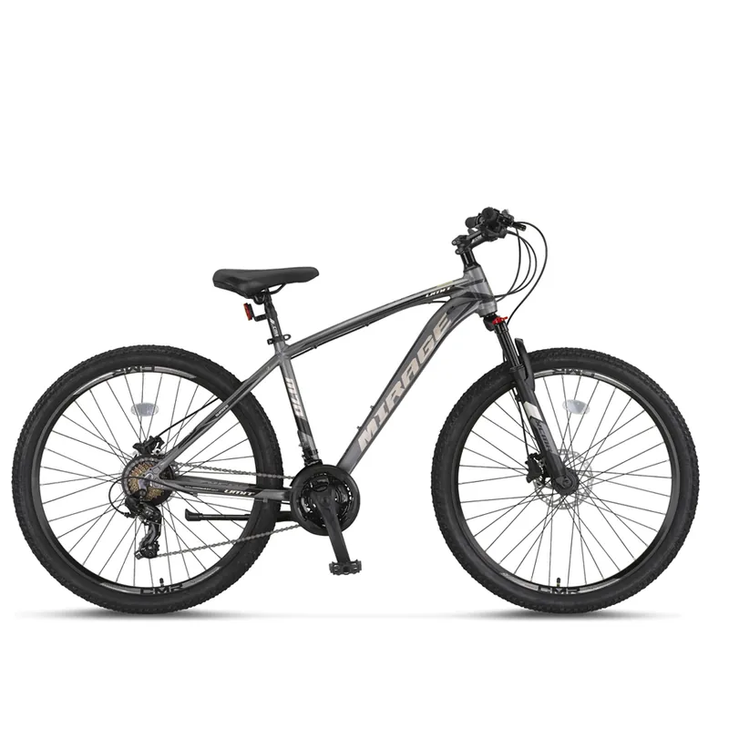 Super ofertă Bicicleta MTB Umit Mirage, 21 viteze, culoare gri, roata 27.5", cadru din aluminiu 19", frana disc hidraulic
