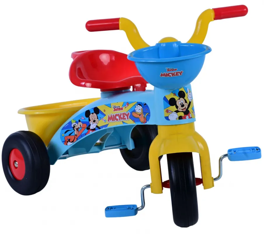 Tricicleta copii 1-3 ani, Disney Mickey, culoare albastru/rosu/galben Doar azi