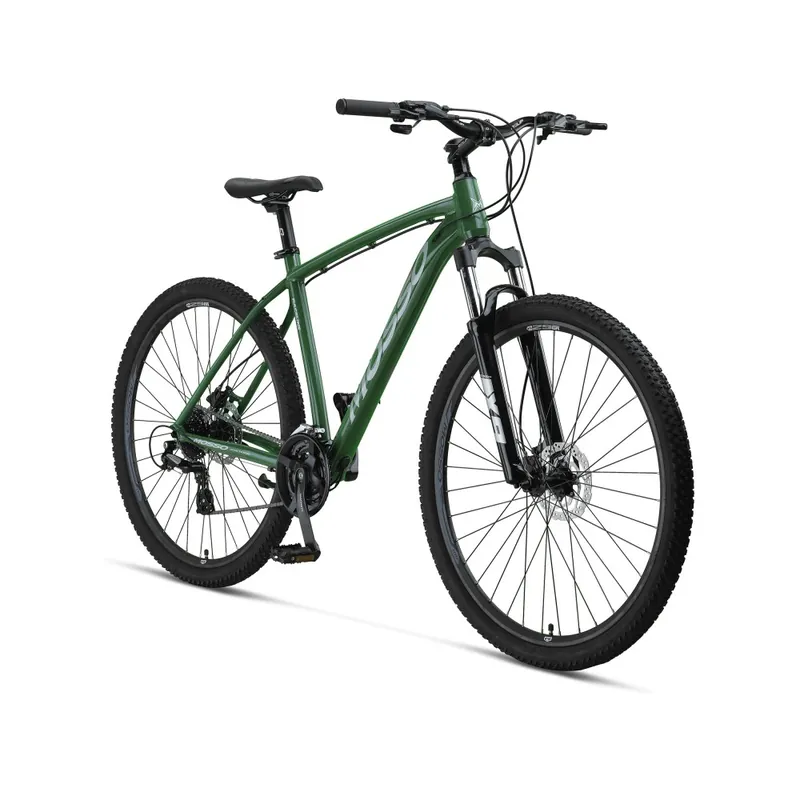 Bicicleta MTB Mosso Raceline Man Hidraulic, roata 29", cadru 20" din aluminiu, culoare verde/argintiu Nu rata