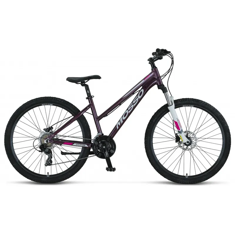 Bicicleta MTB Mosso Wildfire Lady, frane hidraulice, roata 27.5, cadru 16" din aluminiu, culoare violet/roz Super ofertă