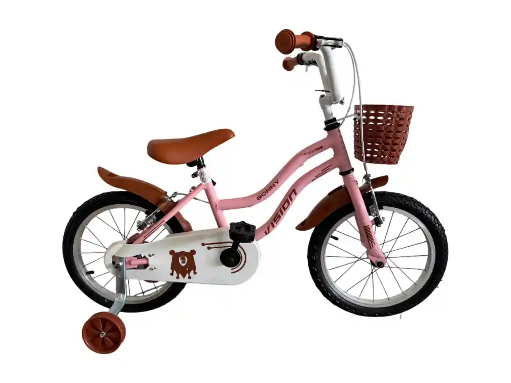 Bicicleta copii Vision Bonny, culoare roz, roata 16", cadru din otel Cumpărături sigure