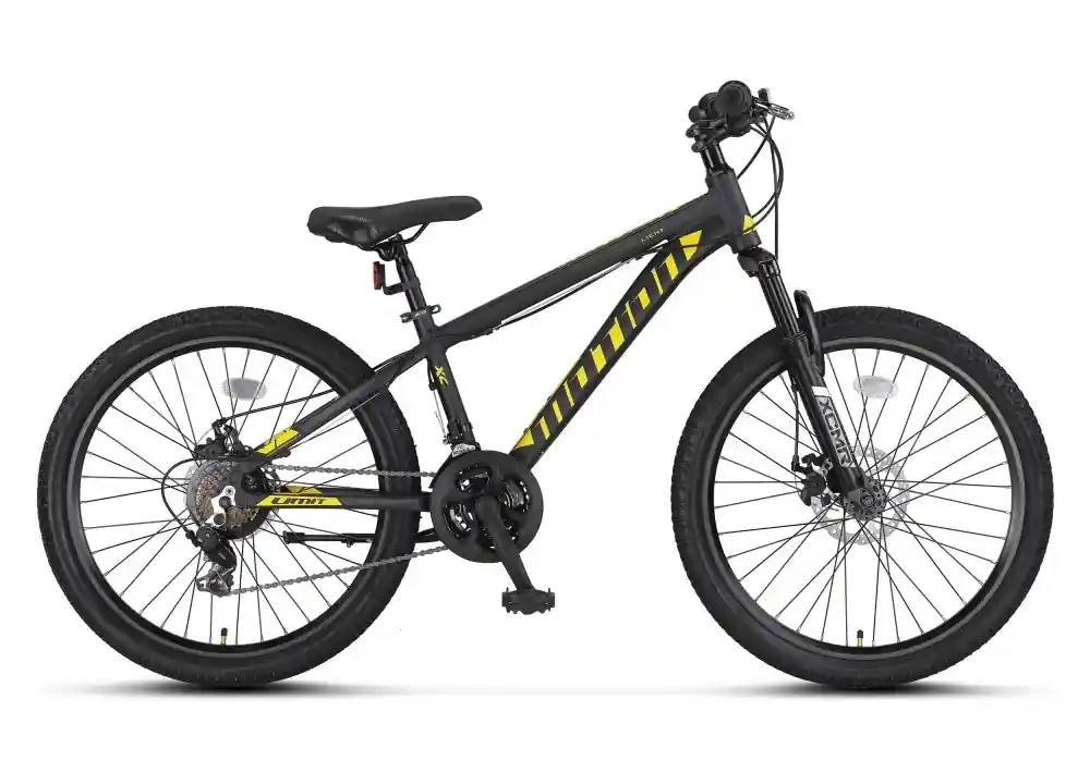 Preț redus Bicicleta MTB Umit Motion 2D, cadru 18" din aluminiu, 21 viteze, roata 29", frana disc, culoare negru/galben