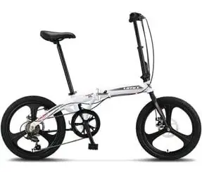 Ofertă Bicicleta Umit Folding 2D, 6 viteze, pliabila, cadru aluminiu, roata 20", culoare alb/argintiu