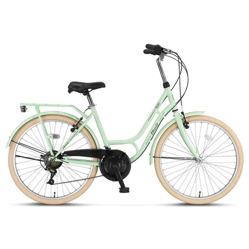 Bicicleta City Umit Stitch Lady, culoare menta, roata 26", cadru otel, frana V-Brake Ofertă