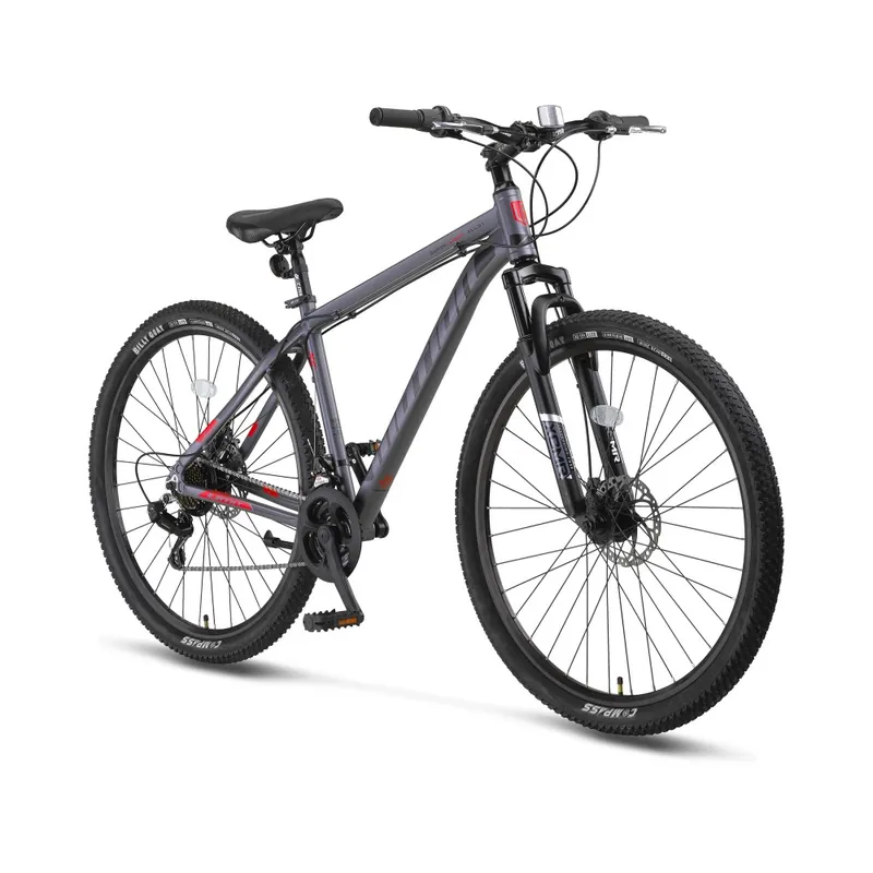 Bicicleta MTB Umit Motion 2D, cadru 18" din aluminiu, 21 viteze, roata 27.5", frana disc, culoare gri/rosu Livrare gratuită