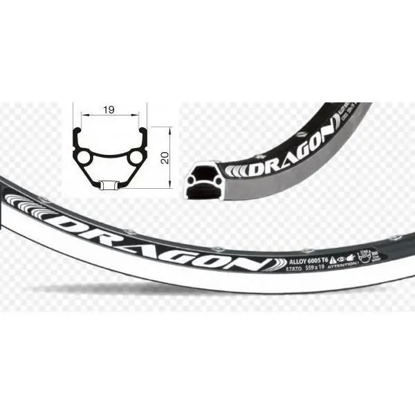 Cumpără acum Janta 20 406X19 Remerx Dragon capsata, 36H neagra