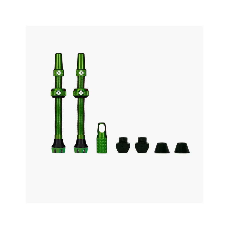 Valve tubeless Muc-Off Tubeless Valves V2 60mm Verde Plată securizată