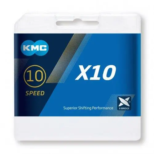 Bestseller LANT KMC X10 SIL-BK, 10VIT, 1/2"X11/128"