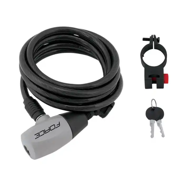 Antifurt bicicleta Force Ron spirala 120cm/8 mm negru Bestseller