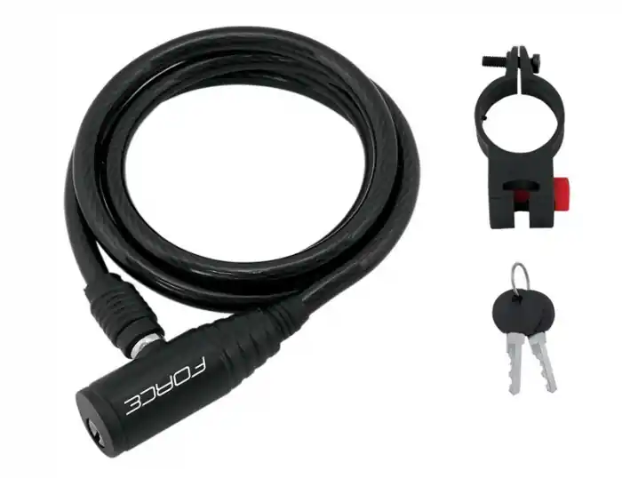 Antifurt bicicleta Force Eco 1200/8 mm negru Expediere rapidă