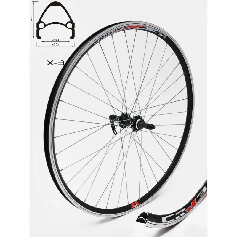 Cel mai vândut Roata CROSSER X3 36H 28 Spate Disc QR Negru