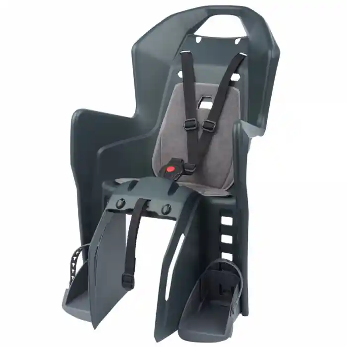Scaun copii Polisport Koolah RMS Rack, spate, pt portbagaj, negru gri-argintiu Popular