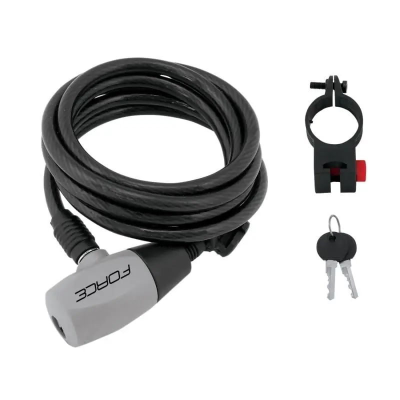 Transport gratuit Lacat Force Ron spirala 120cm/8 mm negru