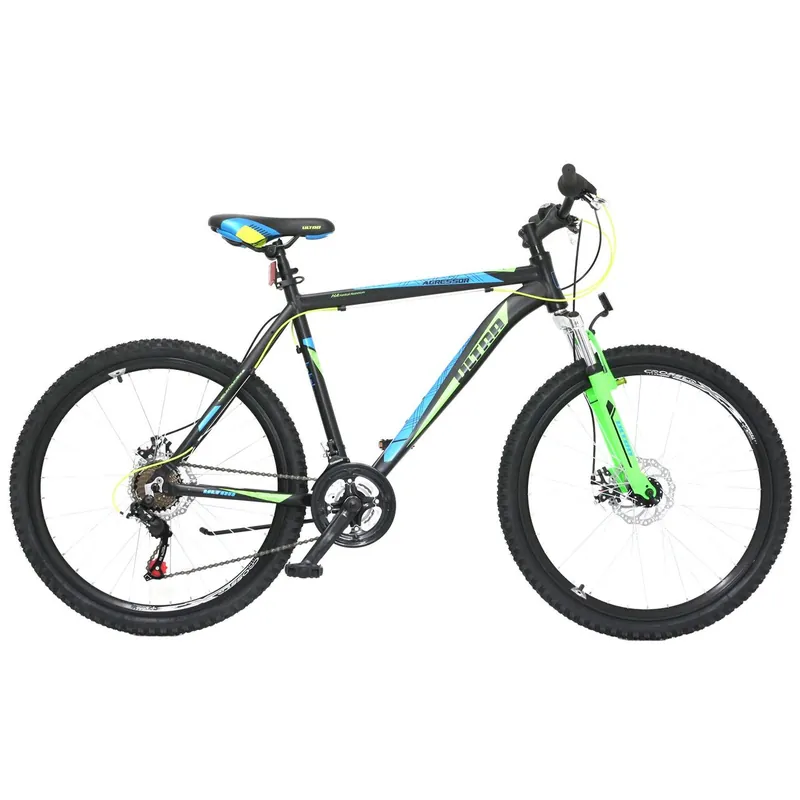 Bicicleta ULTRA Agressor 26" negru/verde 440mm 440MM Noutate