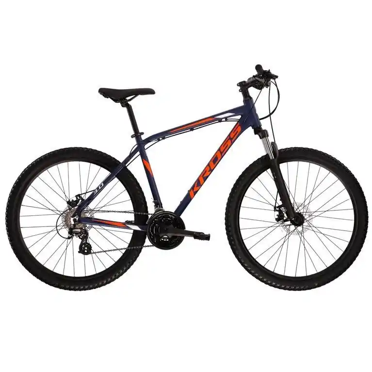 Ofertă de sezon Bicicleta MTB Kross Hexagon 3.0 roti 27.5", albastra cu portocaliu