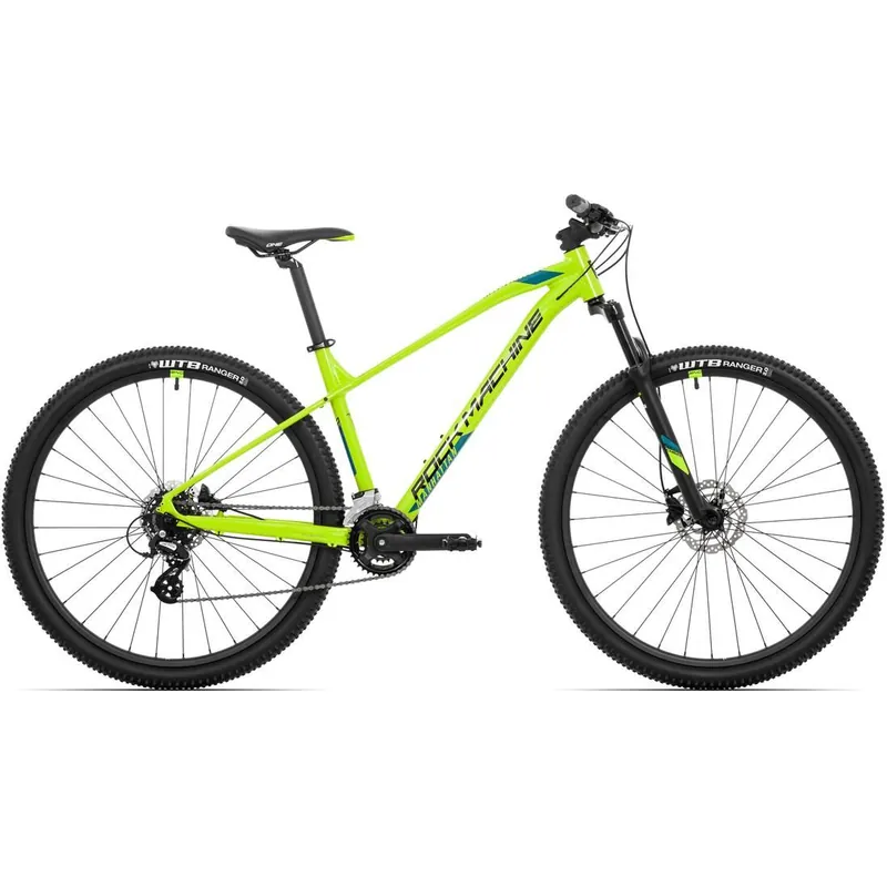 Livrare expres Bicicleta MTB Rock Machine Manhattan 40-29 29 Galben Neon/Albastru L-19