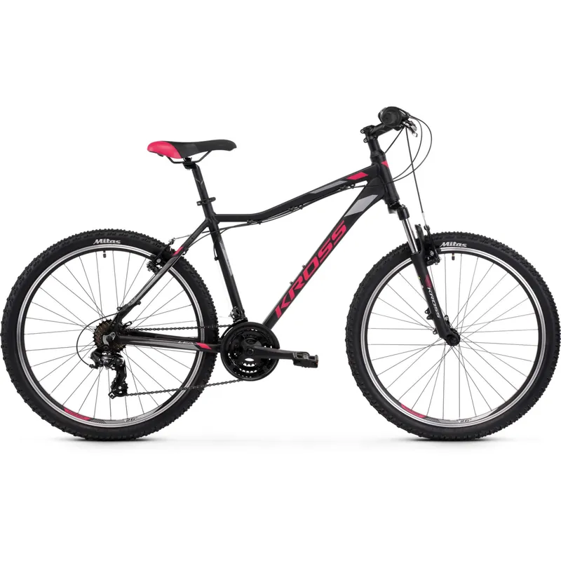 Premium Bicicleta KROSS LEA 1.0 26" XS DAMA NEGRU-ROZ KRLE1Z26X15W001350