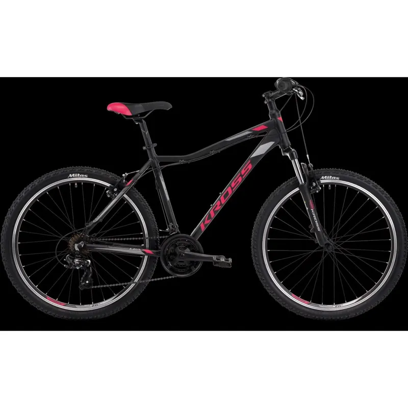 Bicicleta KROSS LEA 1.0 26" XS DAMA NEGRU-ROZ SR Ofertă limitată