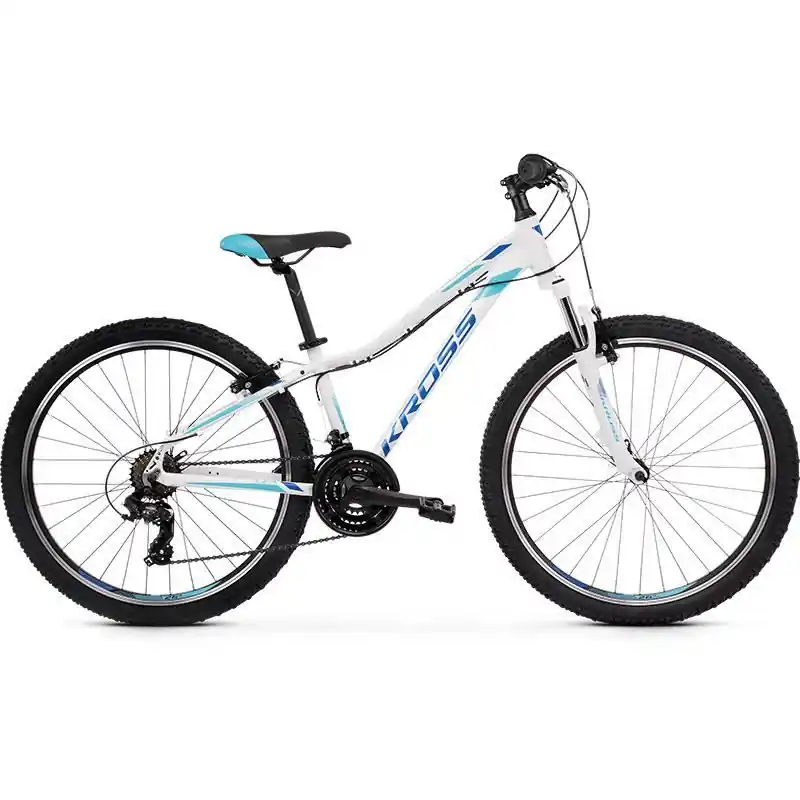 Bicicleta KROSS LEA 1.0 26" XXS DAMA ALB ALBASTRU Ieftin