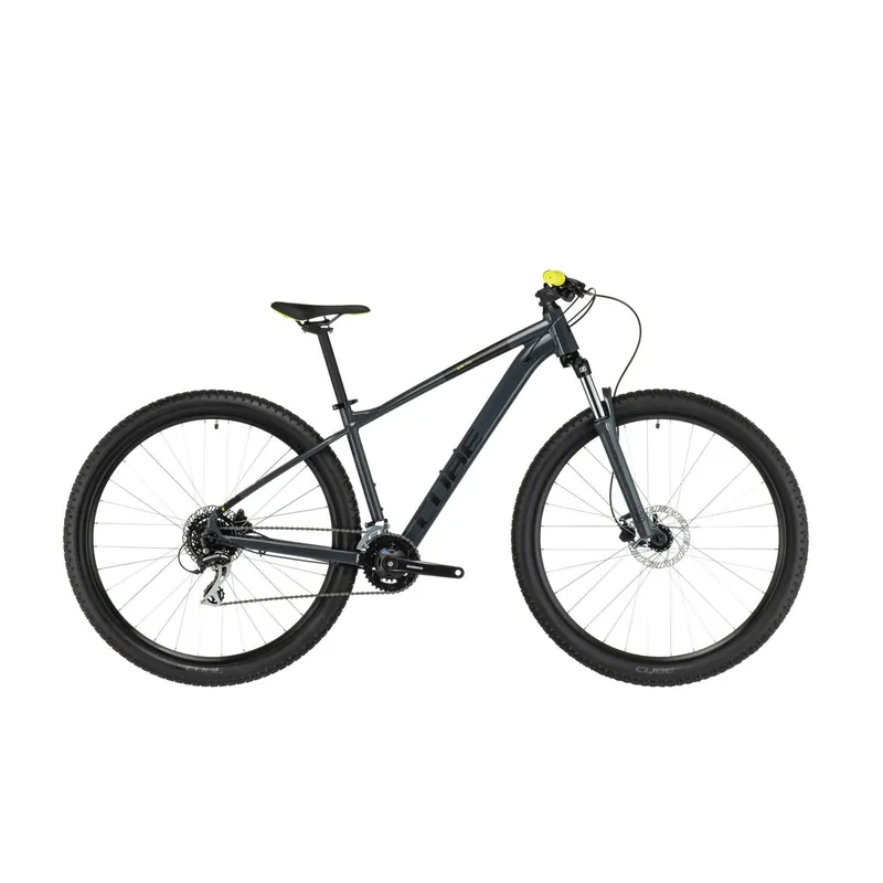 BICICLETA CUBE AIM PRO Grey Flashyellow 2023 cadru M (18") - roti 29" Popular