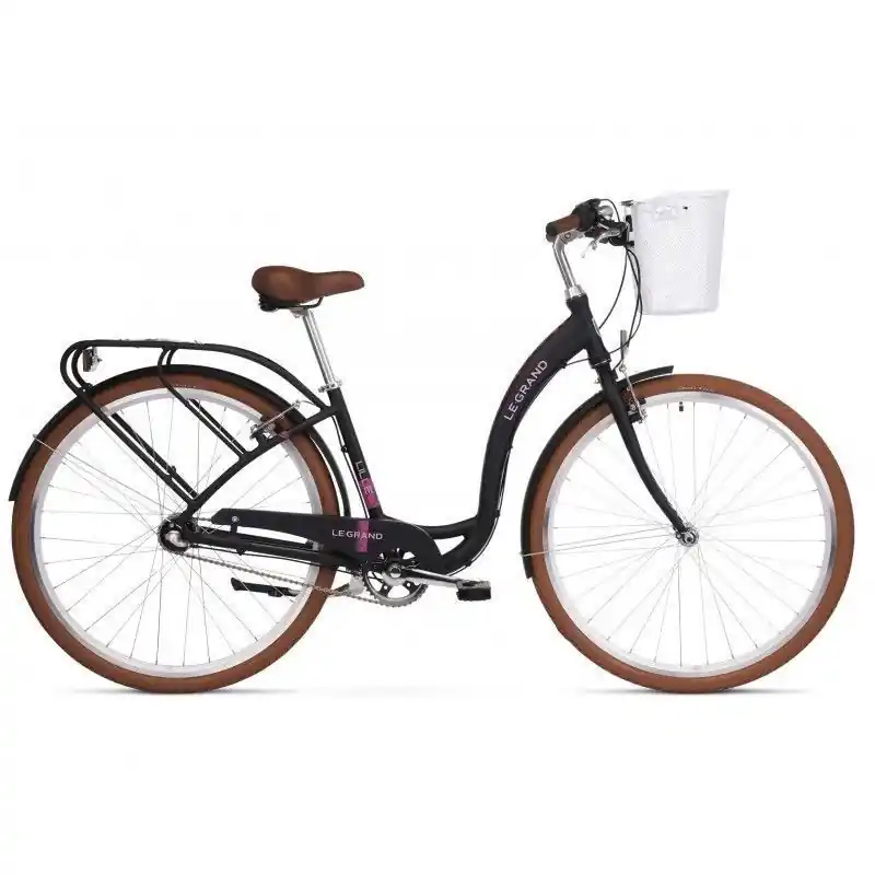 Reducere specială Bicicleta Le Grand Lille 4 28 DM black-pink-matte 2020