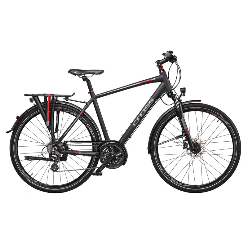 Bicicleta CROSS Travel Man Trekking 28'' Negru/Rosu 480mm 480MM Chilipir