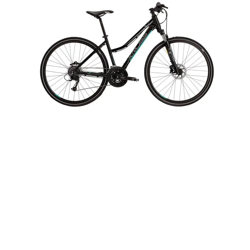 Bicicleta KROSS EVADO 5.0 28" M DAMA NEGRU-TURCOAZ Premium