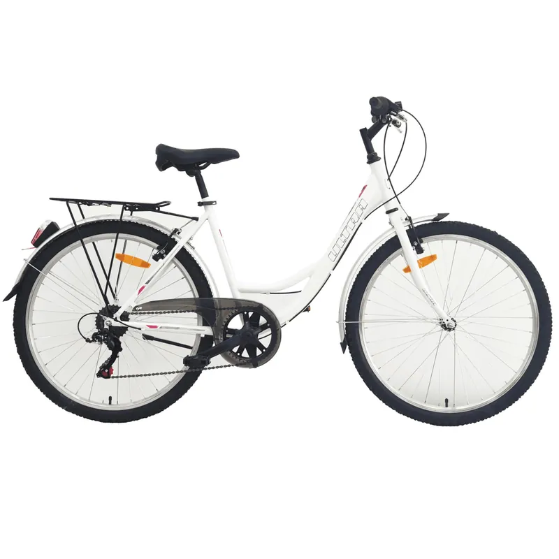 Bicicleta ULTRA Tonus CTB 26'' alb 460mm Plată securizată