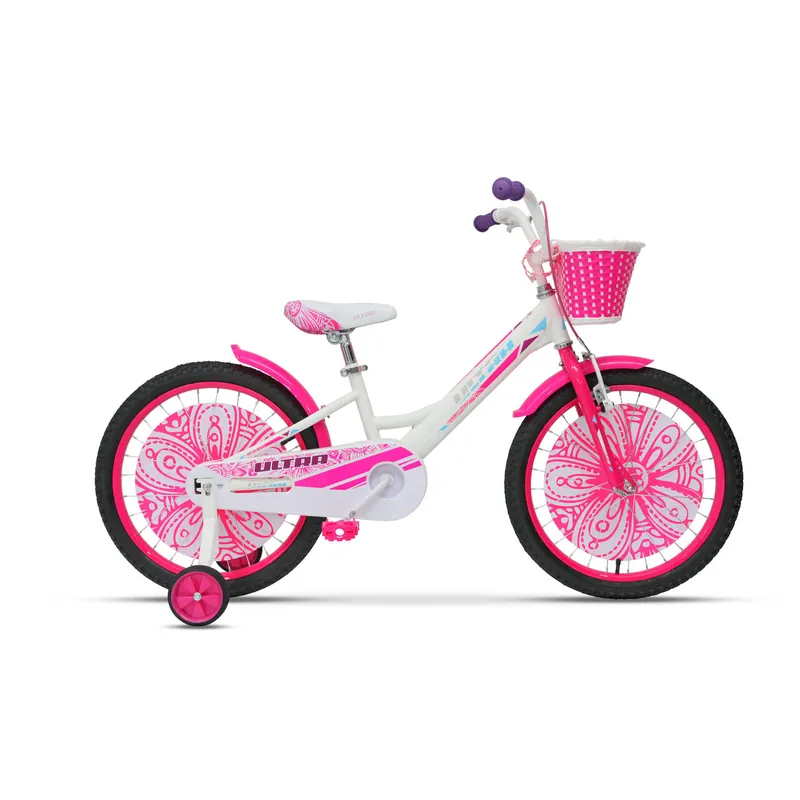 Bicicleta ULTRA Larisa 20" alb/roz/mov Cel mai vândut
